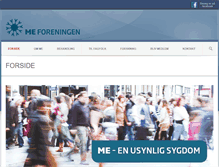 Tablet Screenshot of me-foreningen.dk